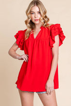 Load image into Gallery viewer, Airflow Ruffle Sleeve Blouse
