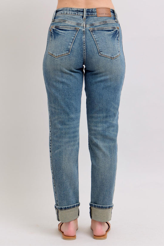 MR Vintage Wash SS Panel & Double Roll Cuff Boyfriend