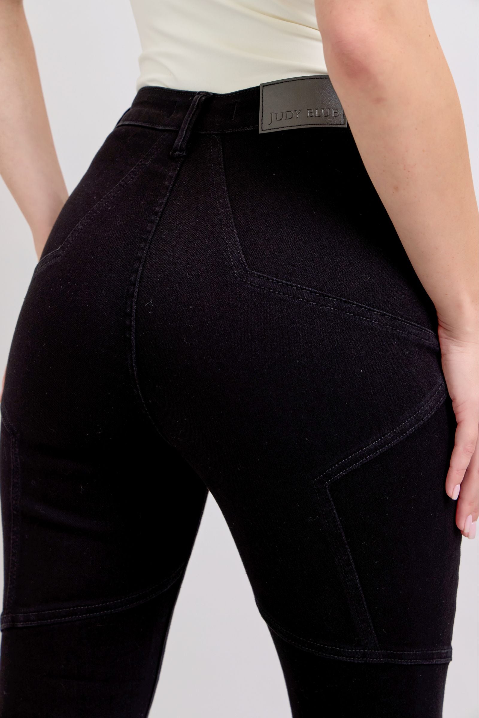 High Waist Star Seam Detail Flare