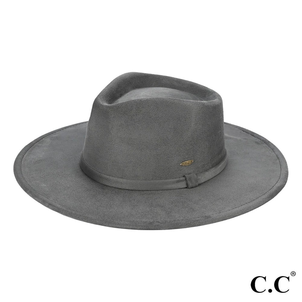Faux Suede Rancher Hat