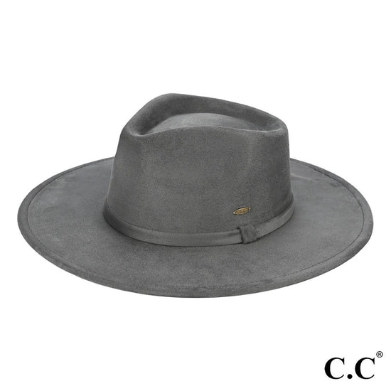 Faux Suede Rancher Hat