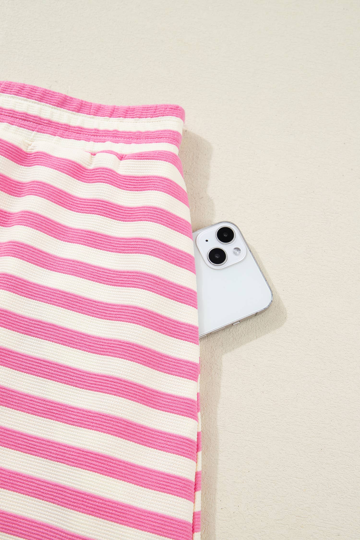 Striped Polo Two-Piece Set