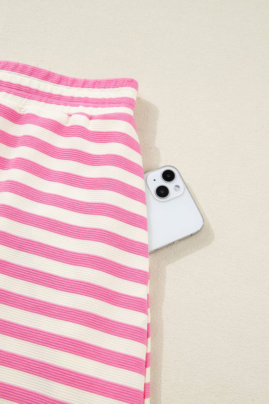 Striped Polo Two-Piece Set