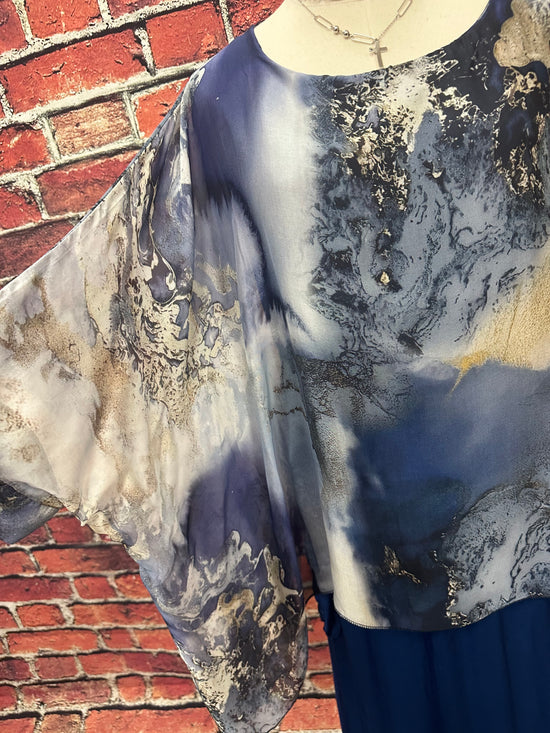Poncho Silk Top