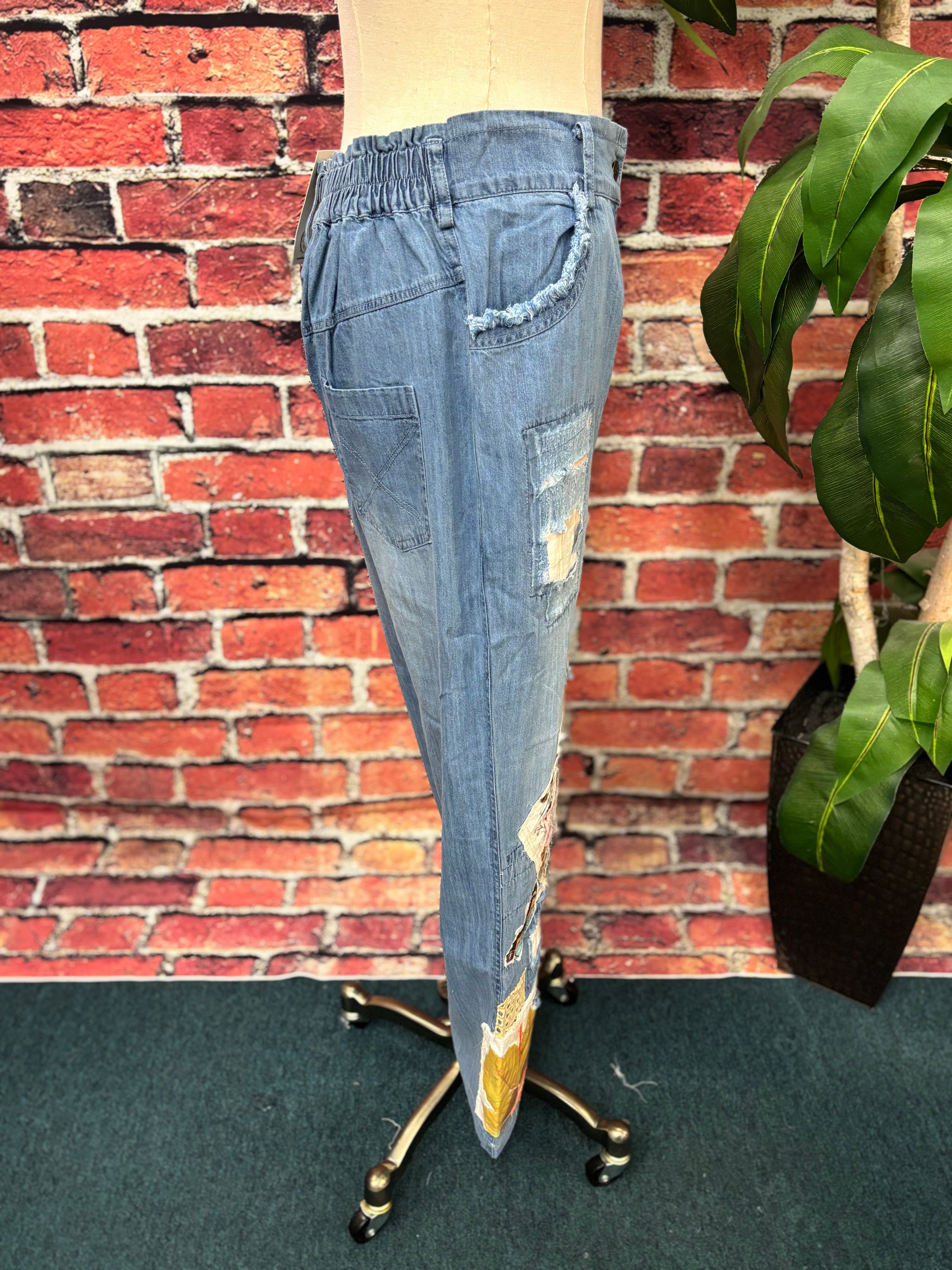 Butterfly Patchwork Jean