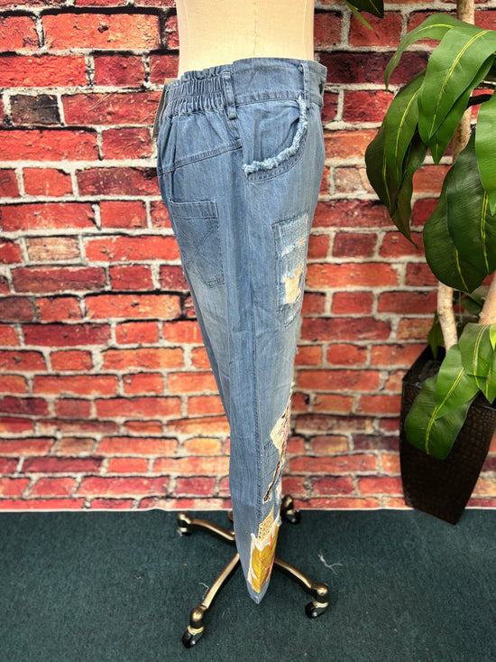Butterfly Patchwork Jean