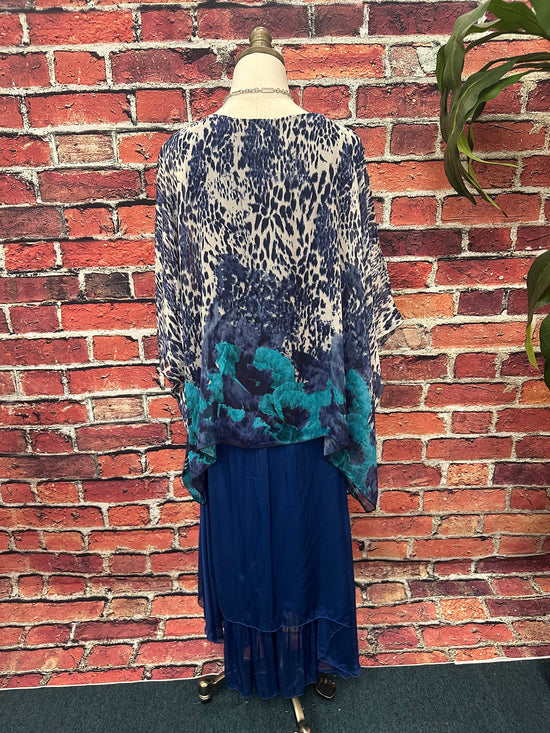 Poncho Silk Top