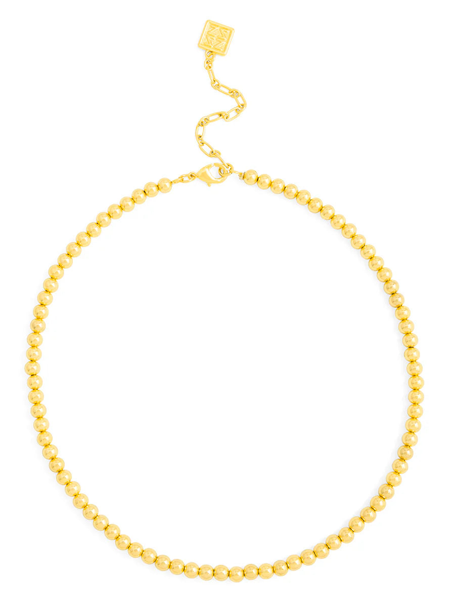 Small Beaded Metal Collar Necklace