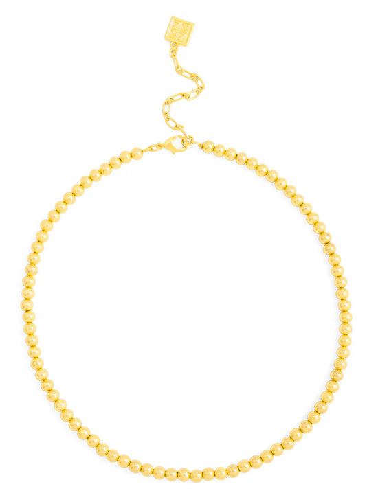 Small Beaded Metal Collar Necklace
