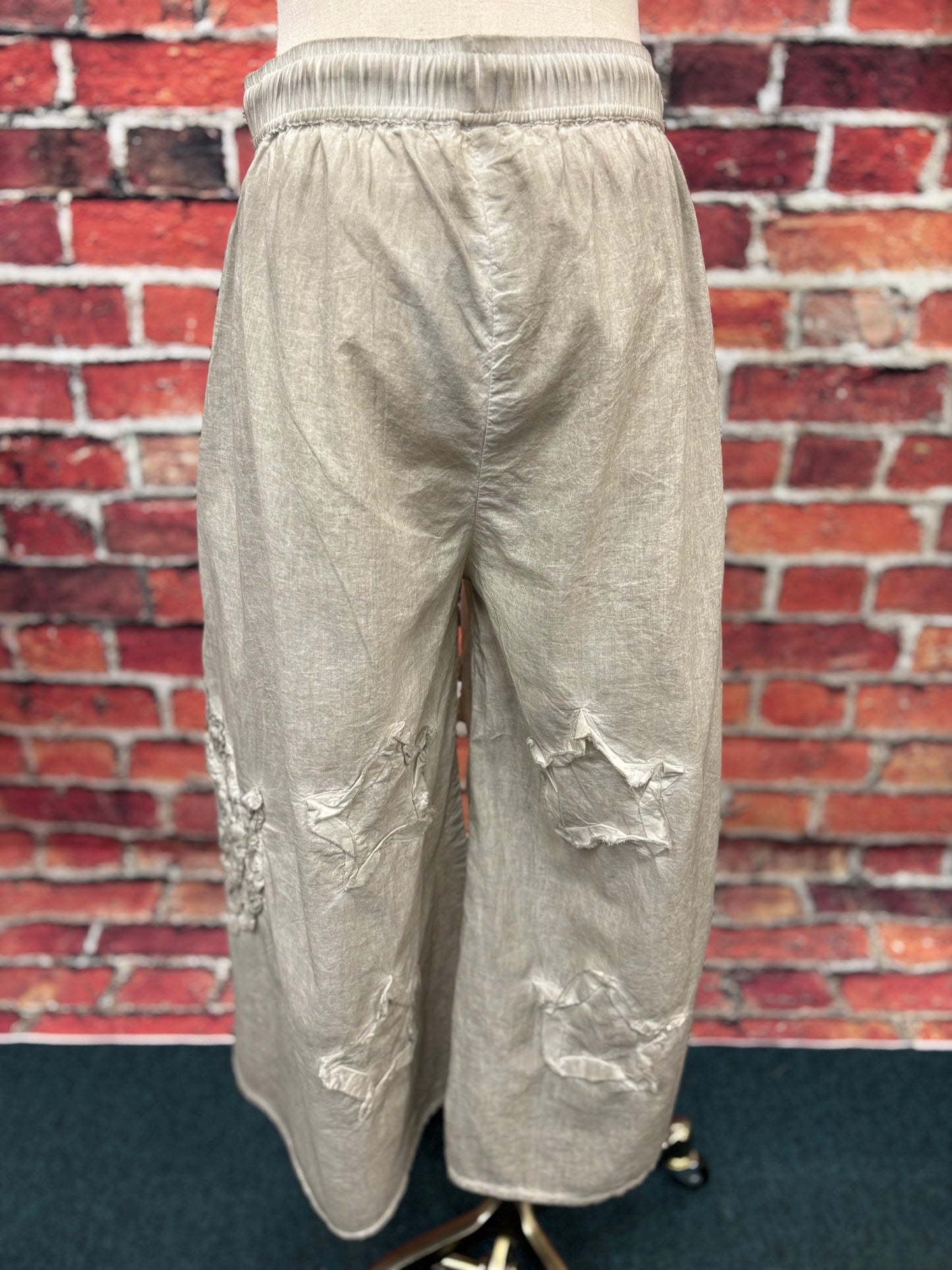 Boho Cotton Wide-Leg Pants