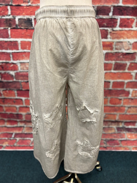 Boho Cotton Wide-Leg Pants