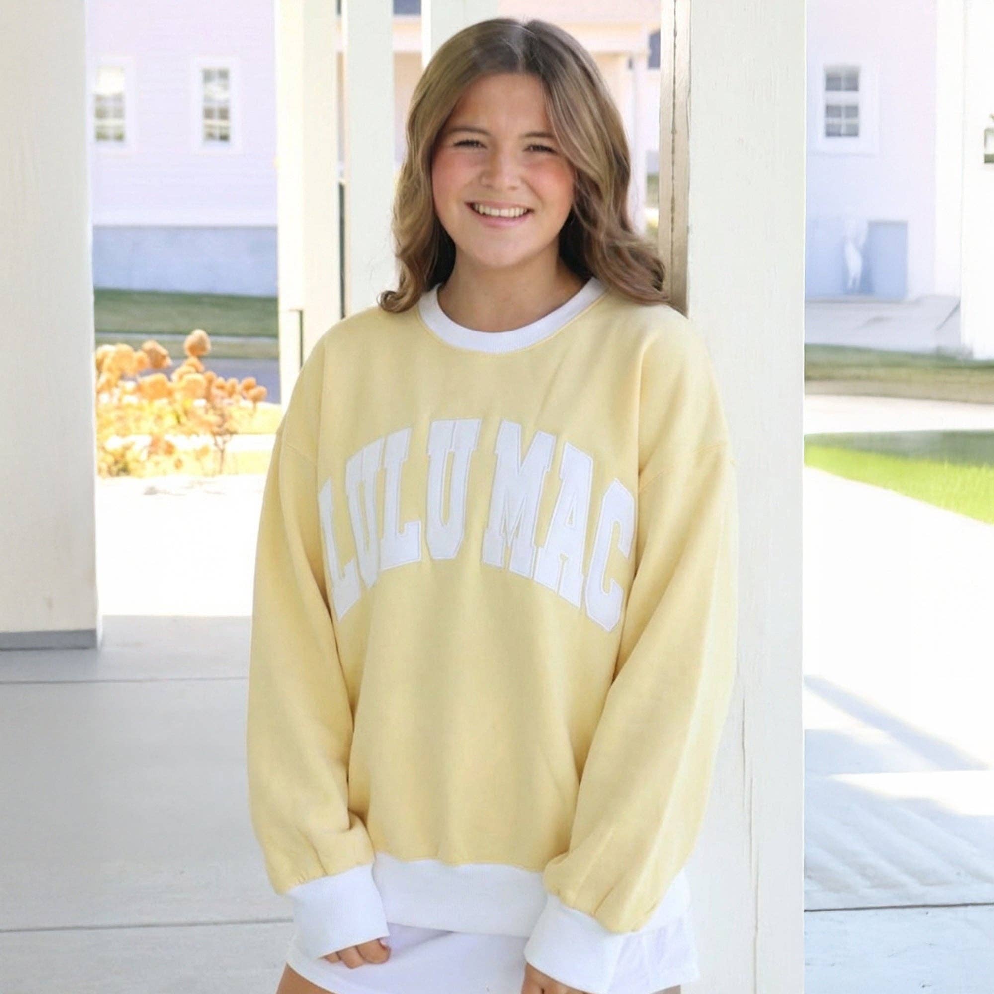 Lulu Mac Long Sleeve Crew Neck Sweatshirt