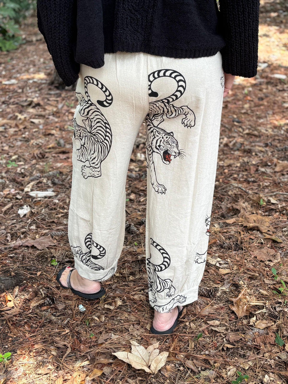 Ivory Tiger Harem Pant