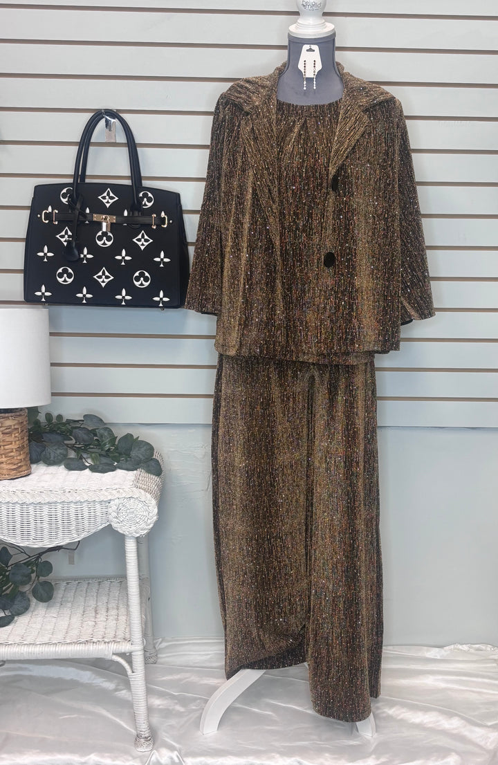 Wide Leg Rhinestone Pant *FINAL SALE*