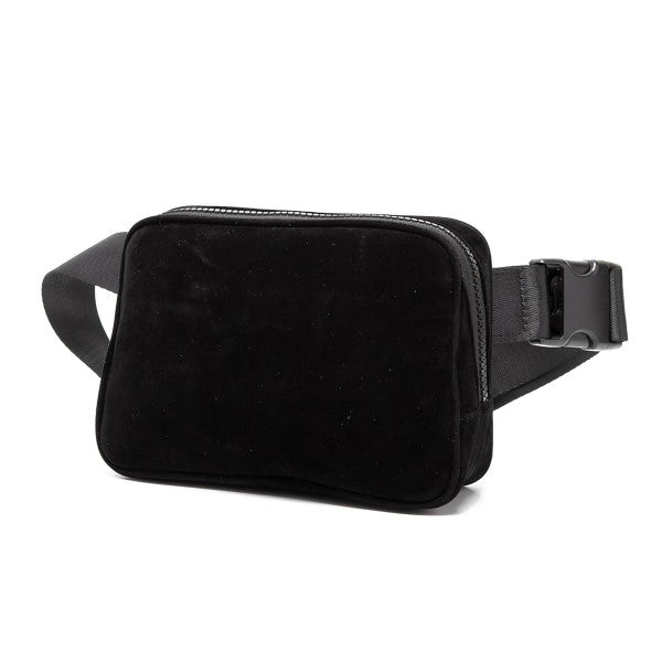 Faux Suede Sling Bag
