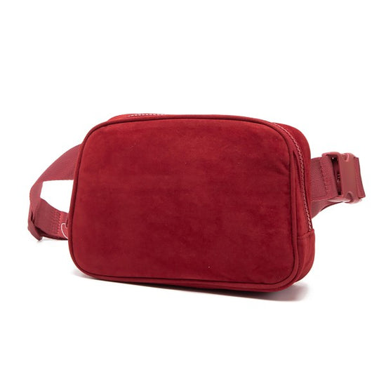 Faux Suede Sling Bag