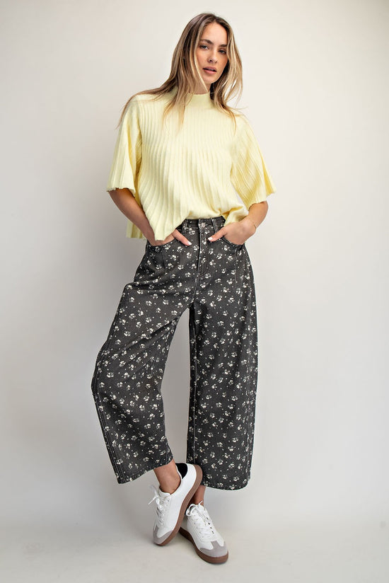 Floral Barrel Jeans
