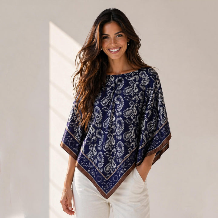 Do Everything In Love Silky Leopard Print Scarf Poncho