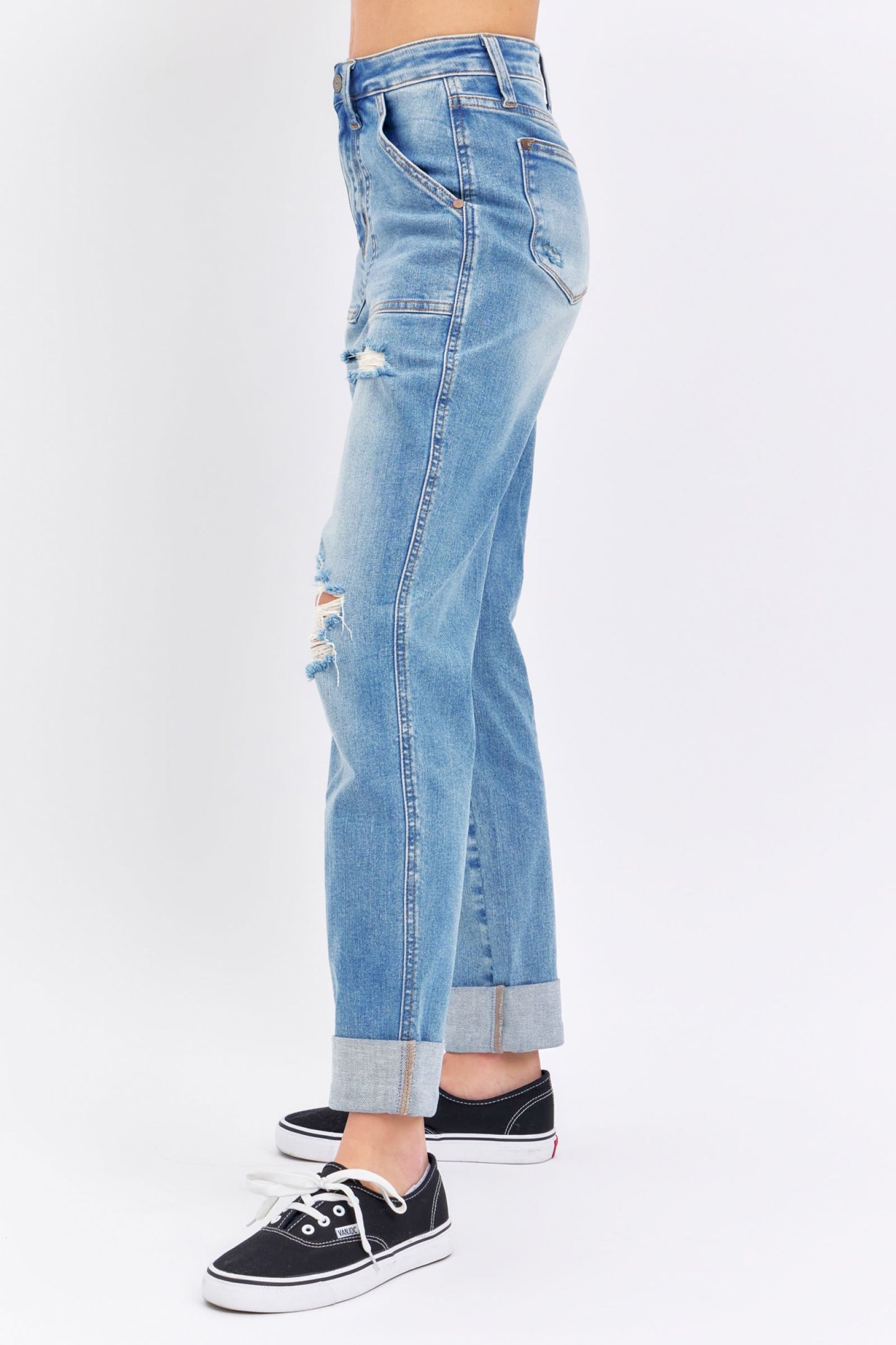 Judy Blue High Waist Pocket & Destroy Boyfriend