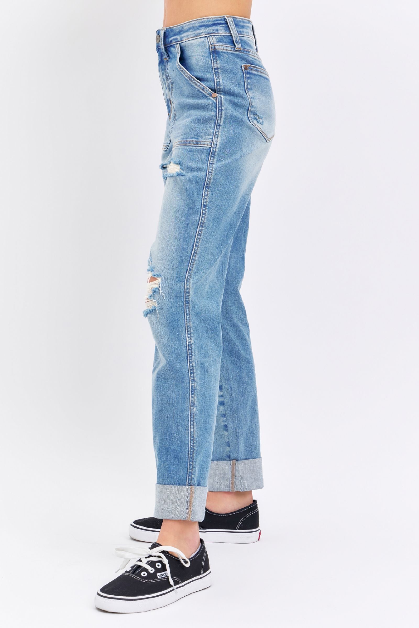 Judy Blue High Waist Pocket & Destroy Boyfriend