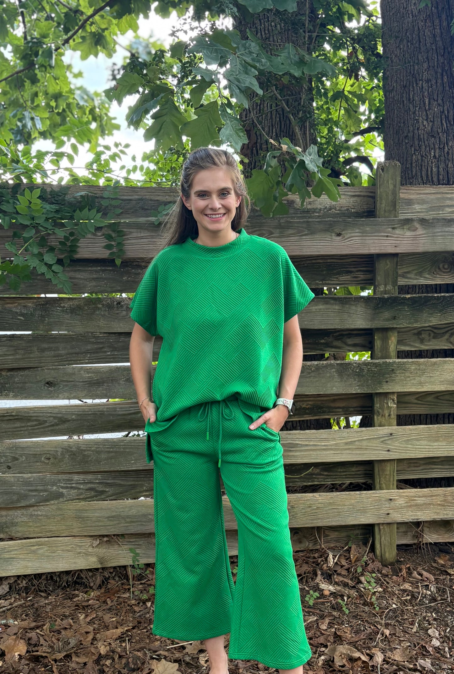 So Serious Textured 2 pc Set