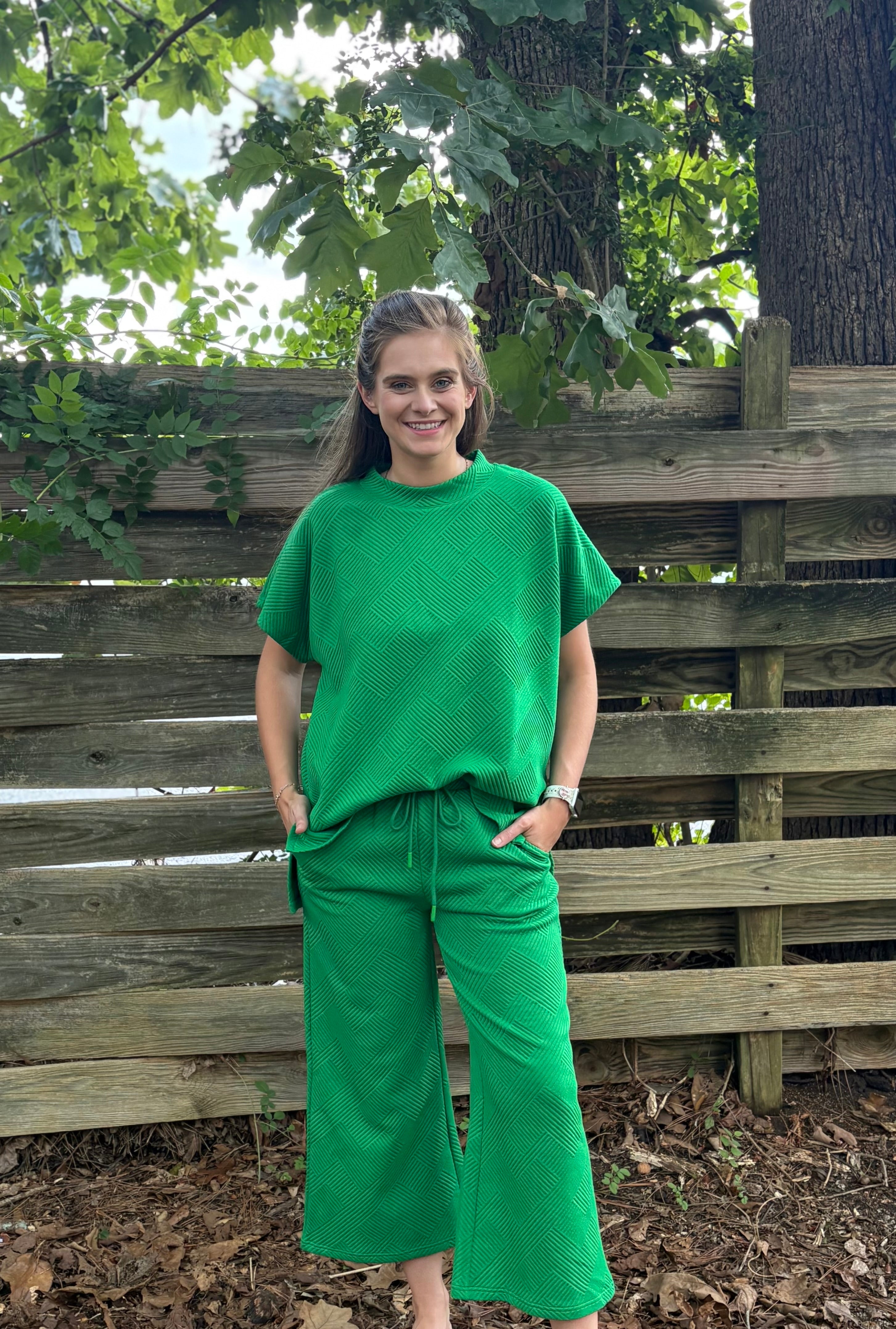 So Serious Textured 2 pc Set