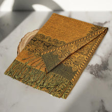 Load image into Gallery viewer, Border Pashmina Scarf Shawl with Fringe
