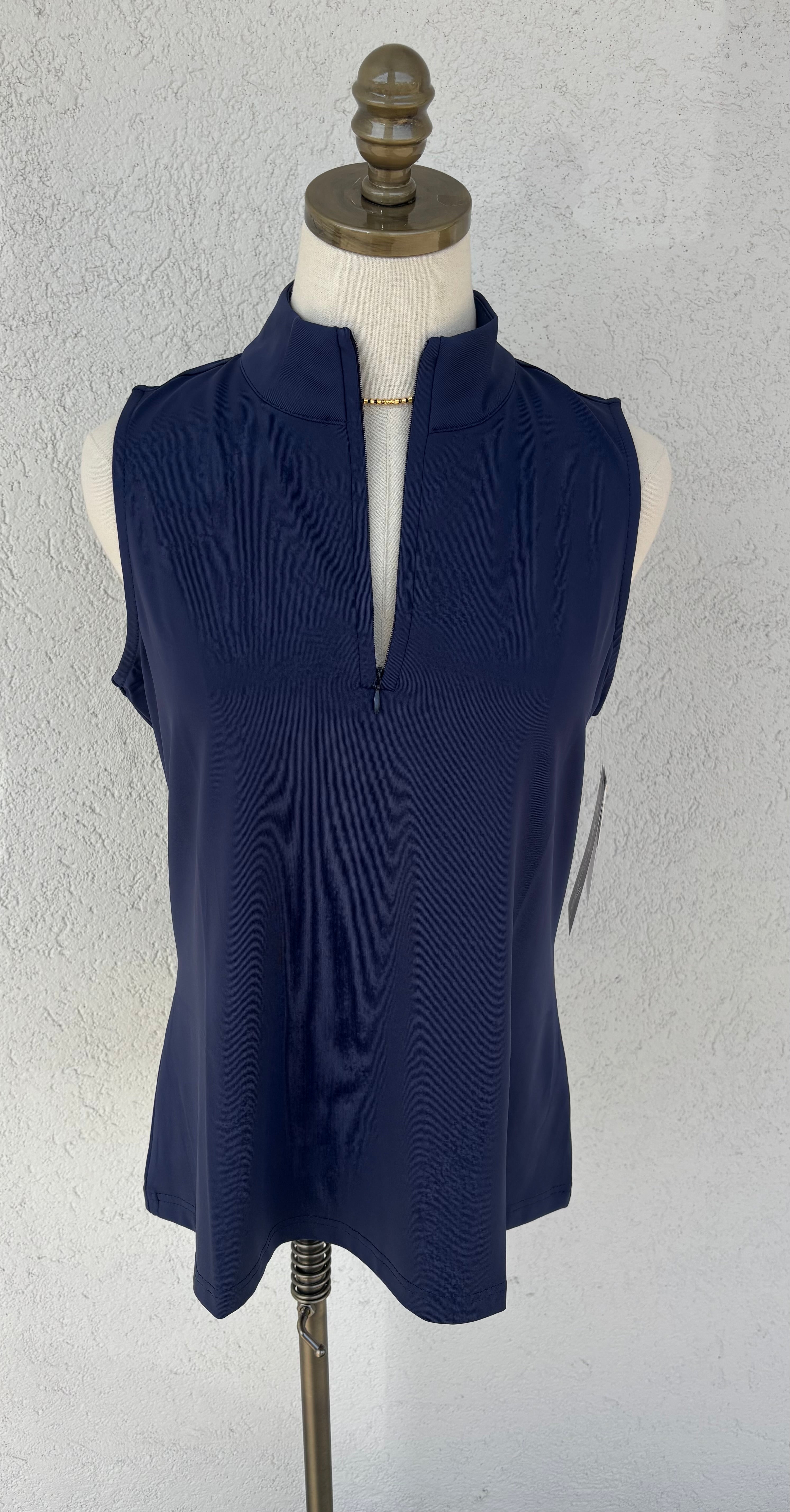 Lulu-B Sleeveless Zip Top