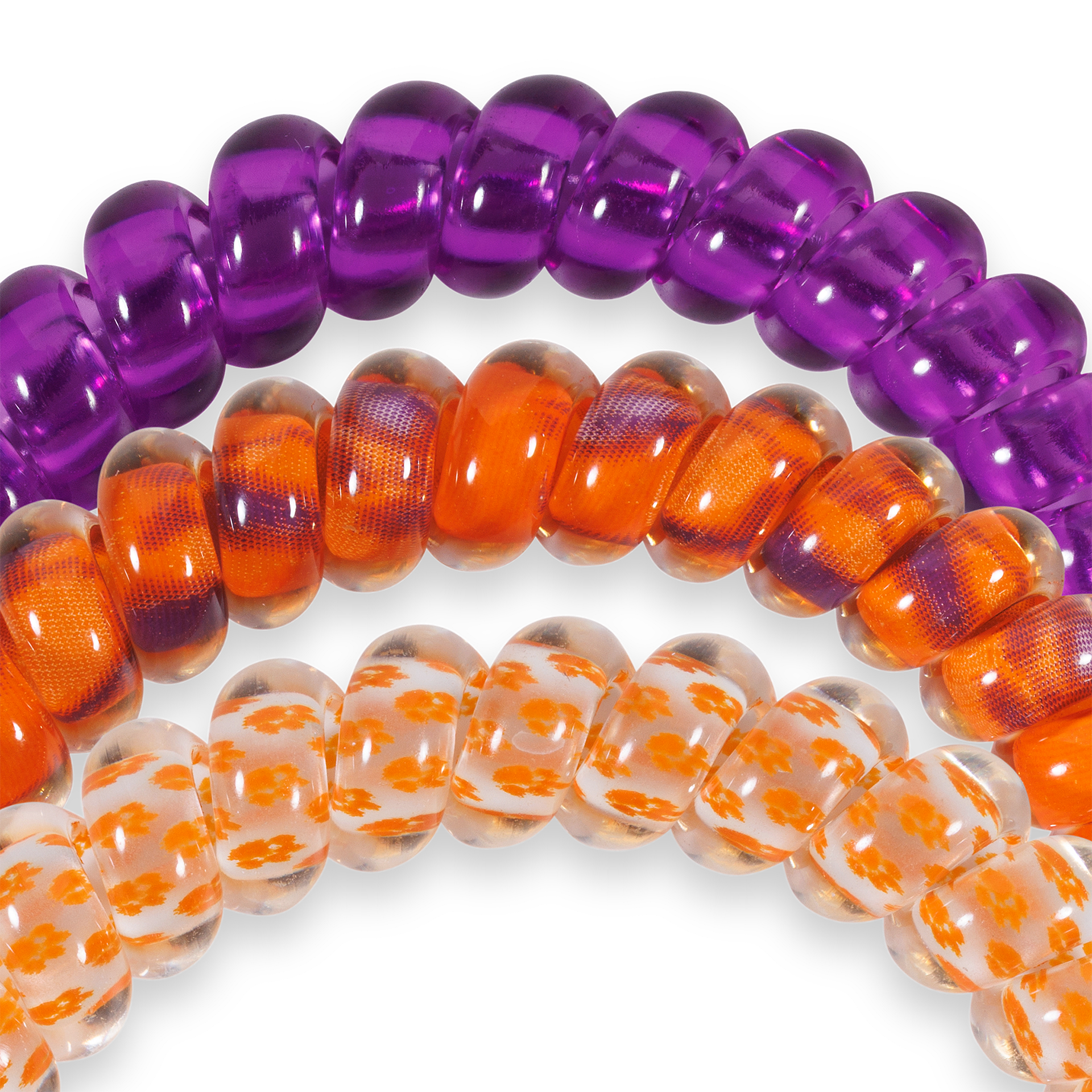 Spiral Hair Coils | Small | Go Tigers! Hair Ties