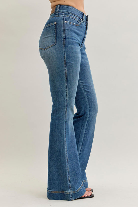 Judy Blue Flare Double Button Waistband