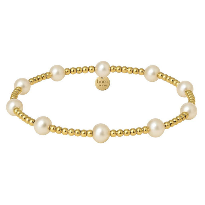 Bara | Gold Filled Beaded Bracelet with Pearls