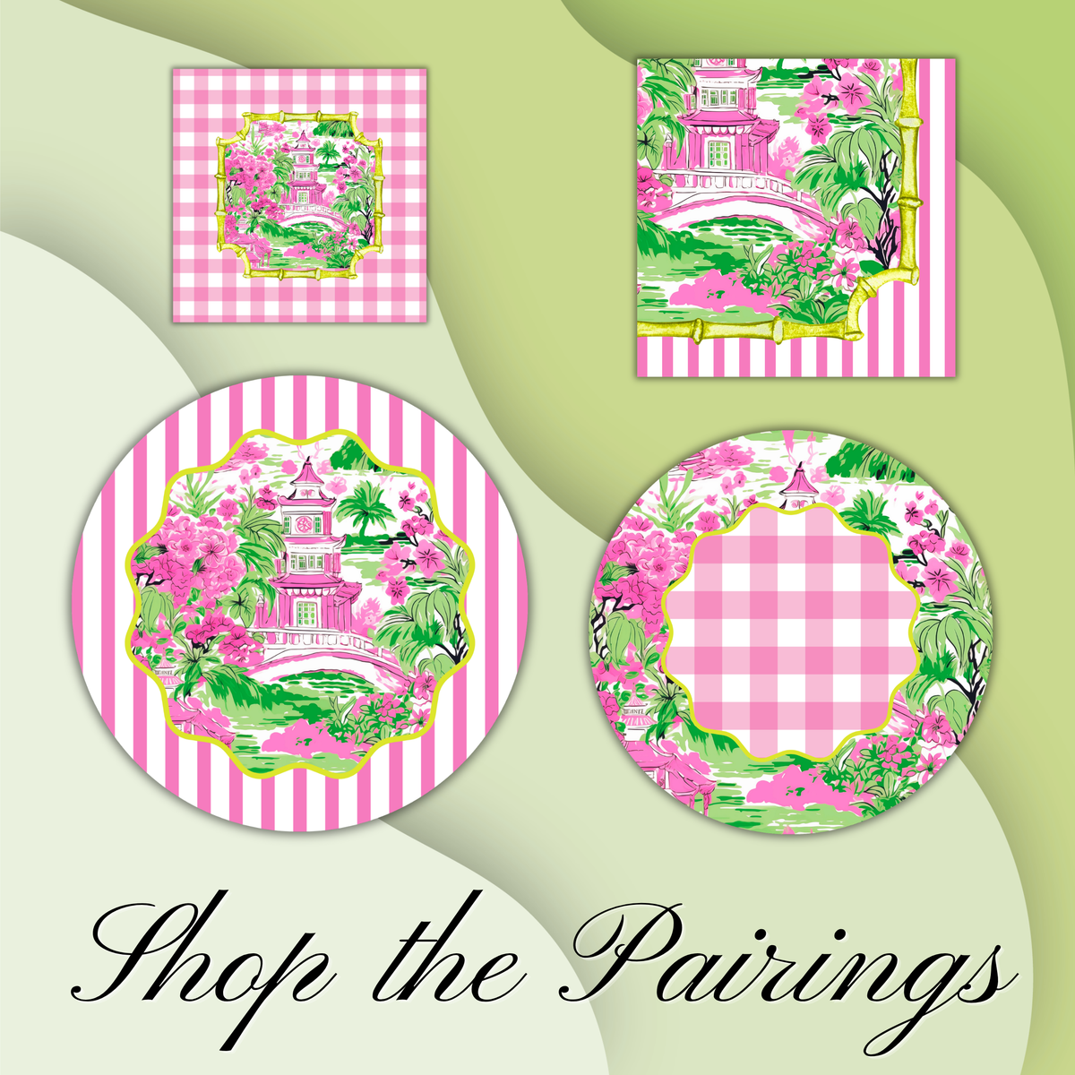 Mahjong 24ct 9" Paper Plates