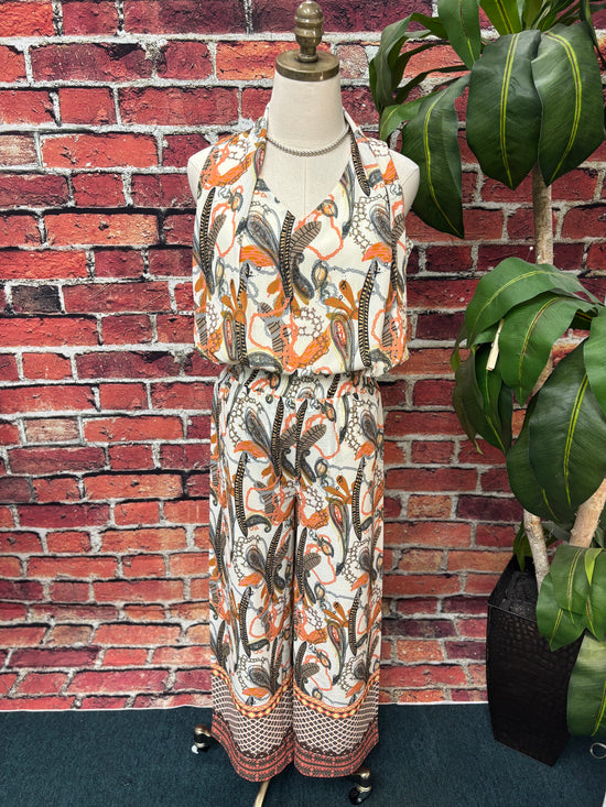 Sunset Paisley Wide-Leg Pant