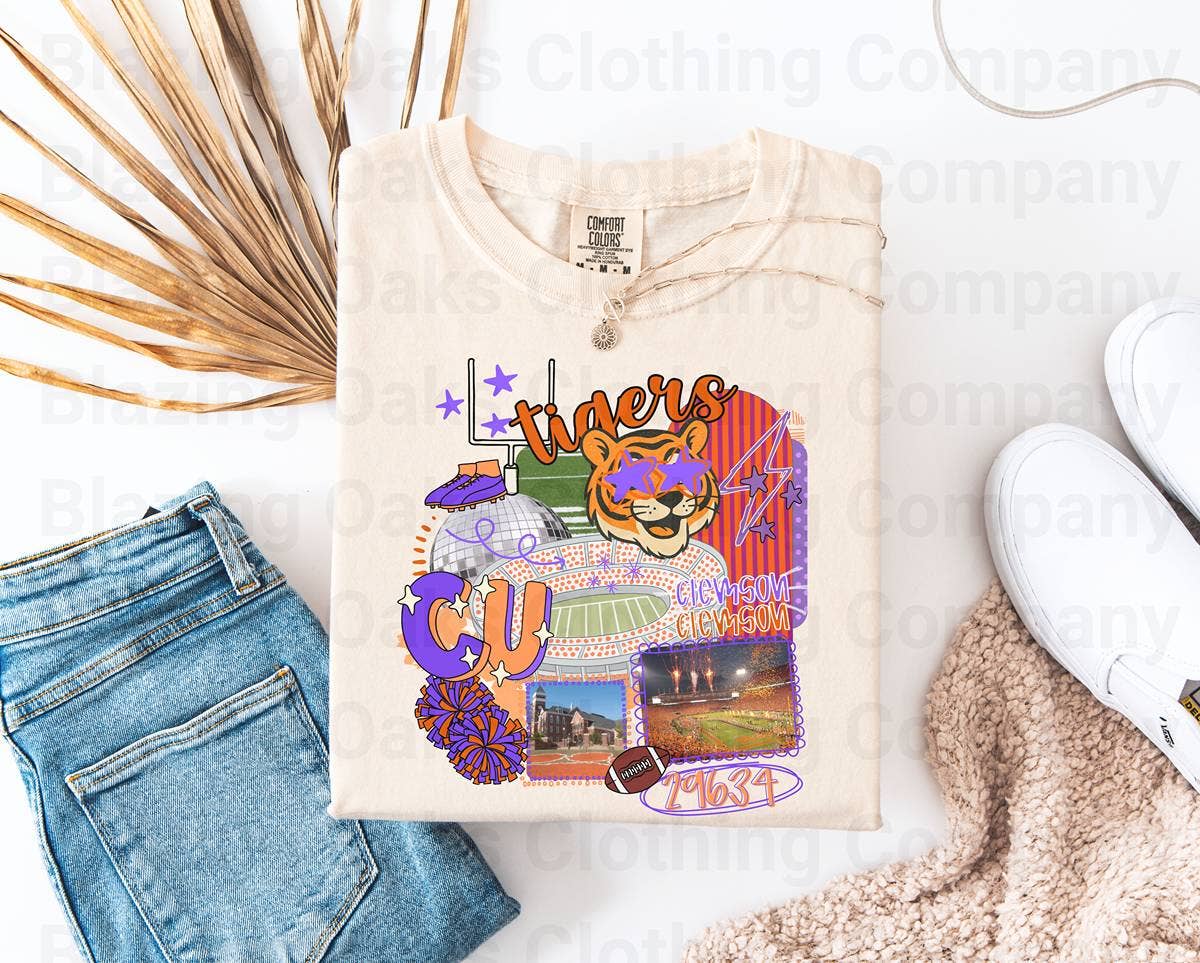 Clemson Collage Short Sleeve Shirt