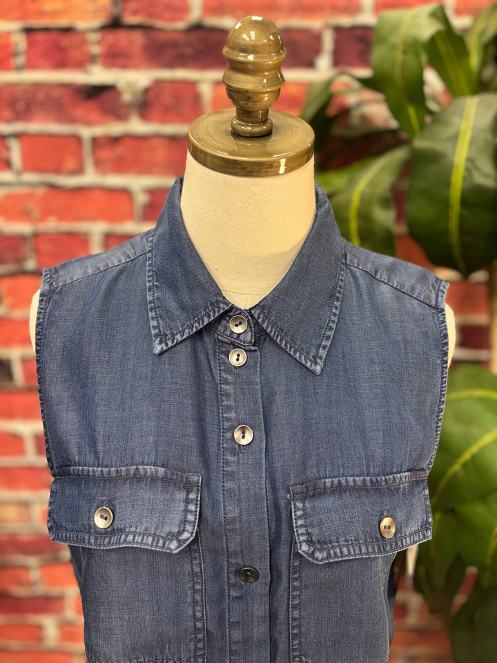 Sweet on Chambray Utility Top
