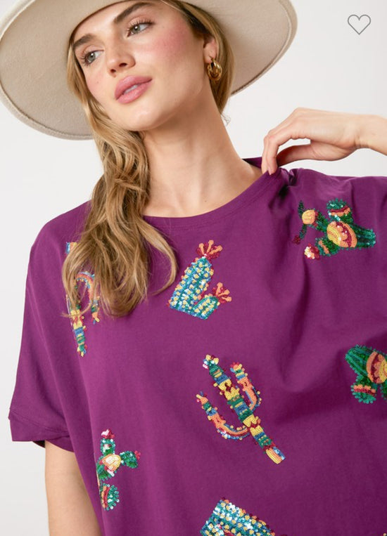 Colorful Cactus Top *FINAL SALE*