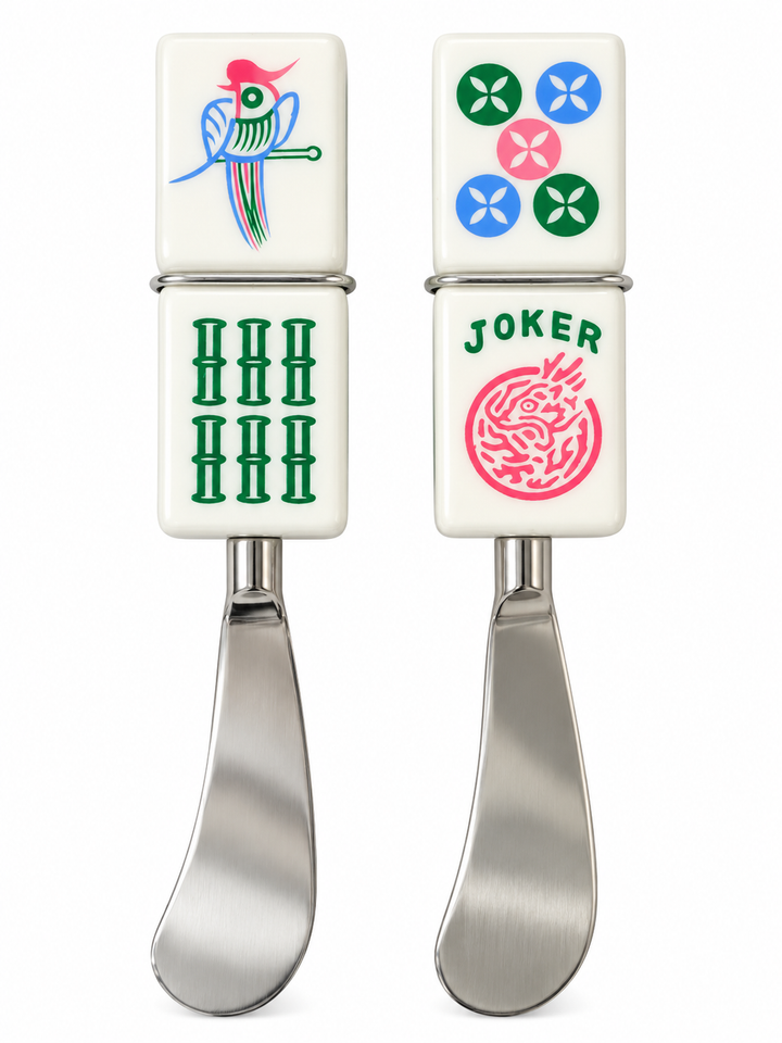 Mahjong Tile Cheese Spreader 2pk