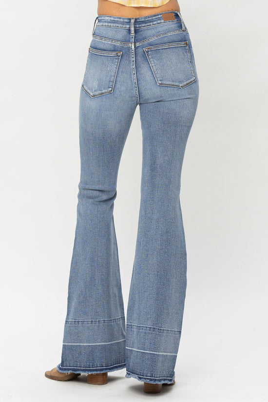 Judy Blue High Waist Tummy Control Release Hem Flare