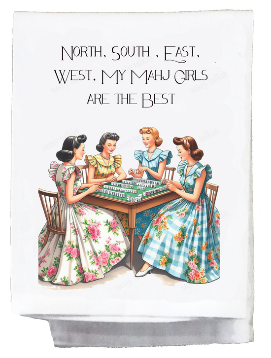 Dish Towel, Mahjong, North South East West