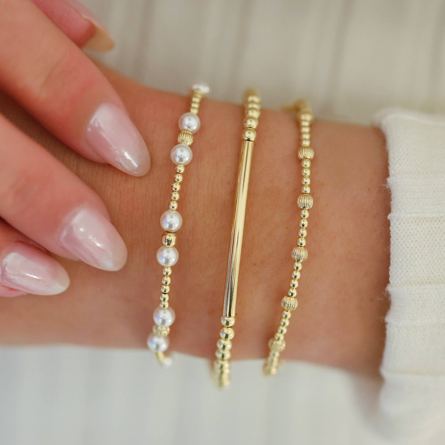 Jamie | Gold Filled Beaded Bracelet