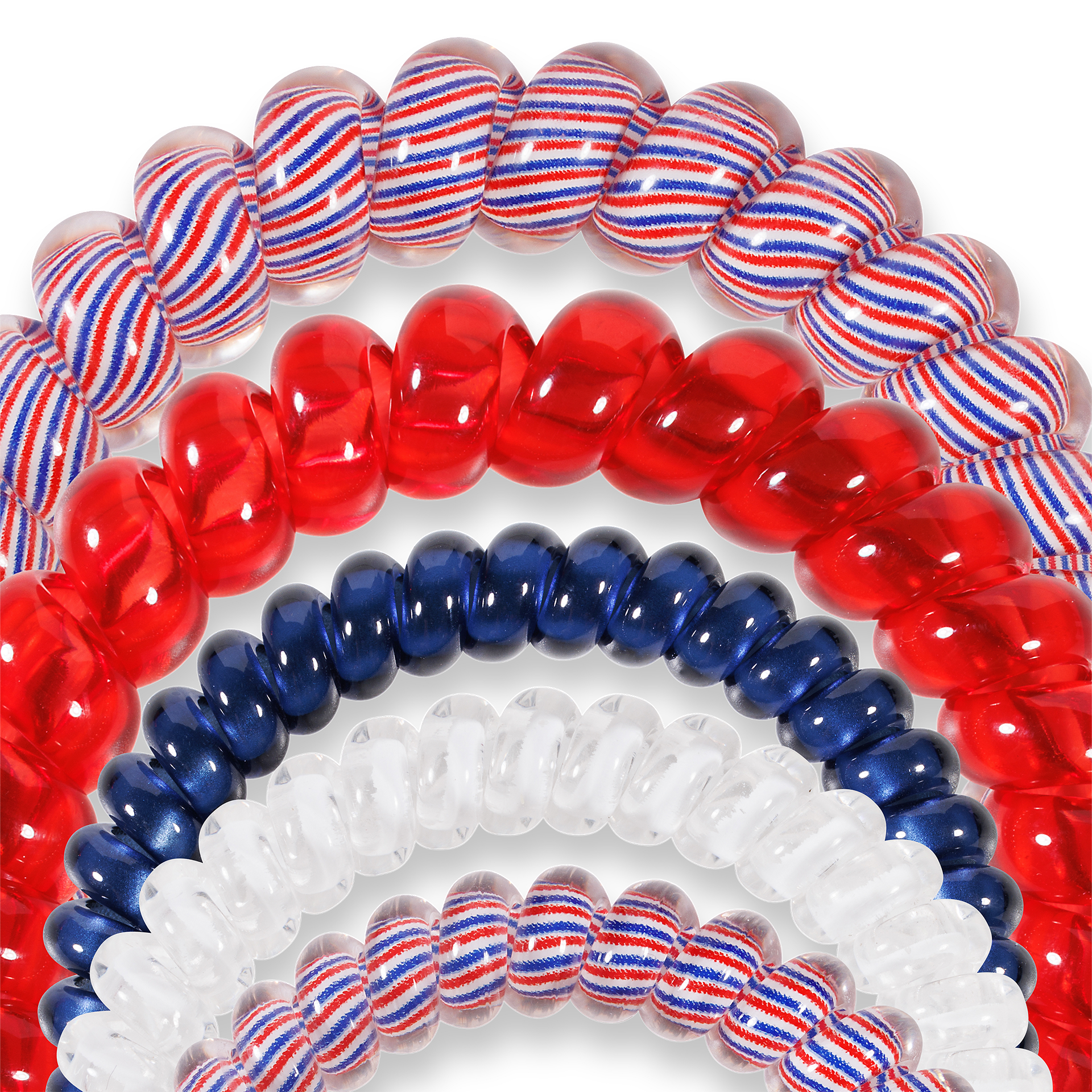 Spiral Hair Coils | Mixed Pack | Star Spangled Hair Ties