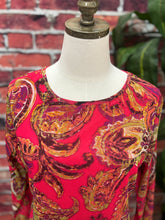 Load image into Gallery viewer, Sunset Paisley Mesh Blouse
