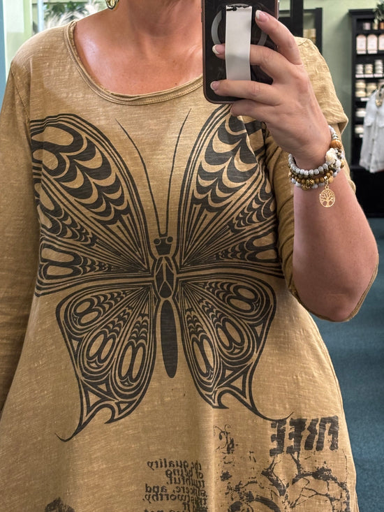 Vintage Butterfly Maxi Dress