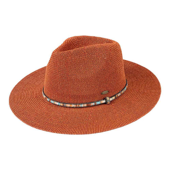 Panama Rhinestone Thread Detail Hat *FINAL SALE*