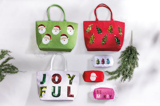Holiday Jute Tote