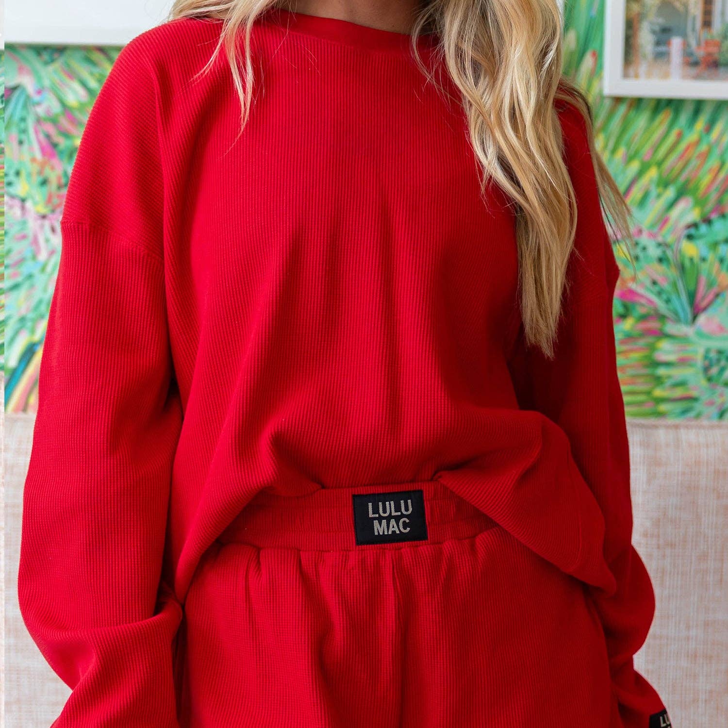 Lulu Mac Waffle Long Sleeve Top