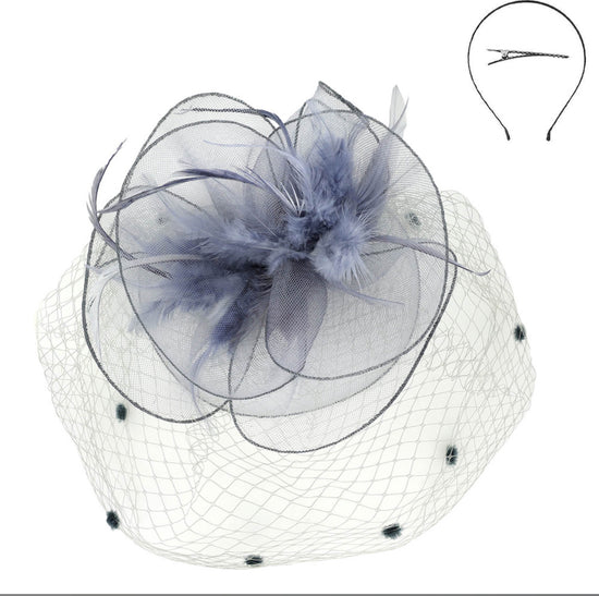 Feather Mesh Net Fascinator