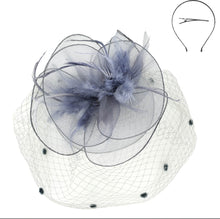 Load image into Gallery viewer, Feather Mesh Net Fascinator
