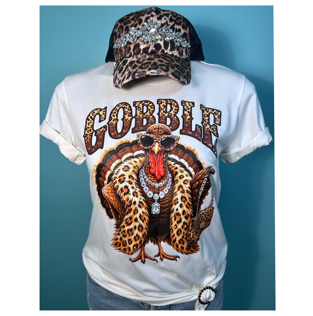 Turkey Glam Rhinestone Tee