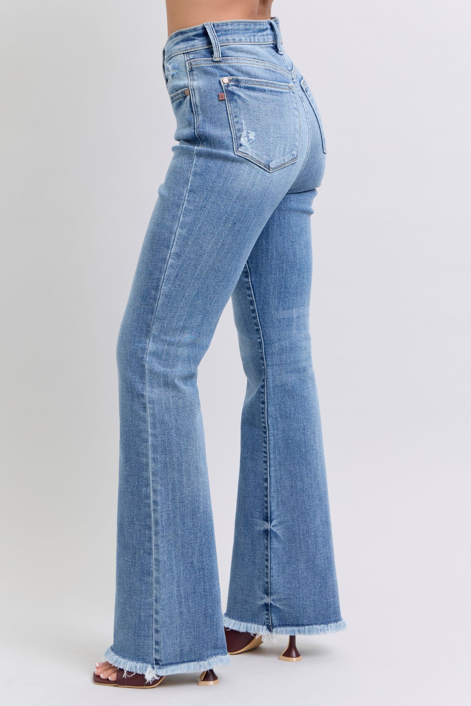 High Waist Bootcut With Fray Hem *FINAL SALE*